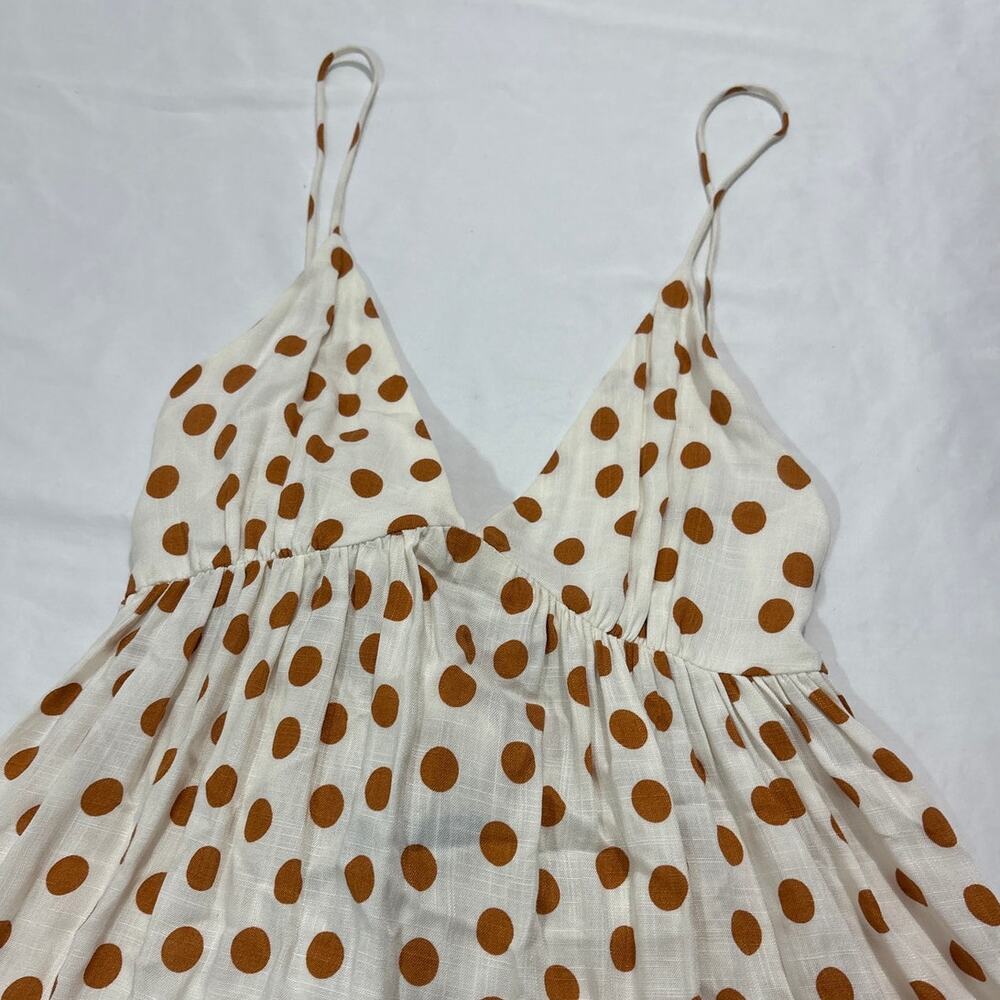 Zara Womens Small Polka Dot Tank Mini Dress Sundress Romantic Dainty Vacation - Picture 3 of 8